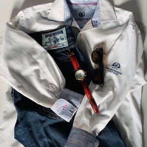 Butgatchi Broadmoor Golf Club Logo Dress Shirt M